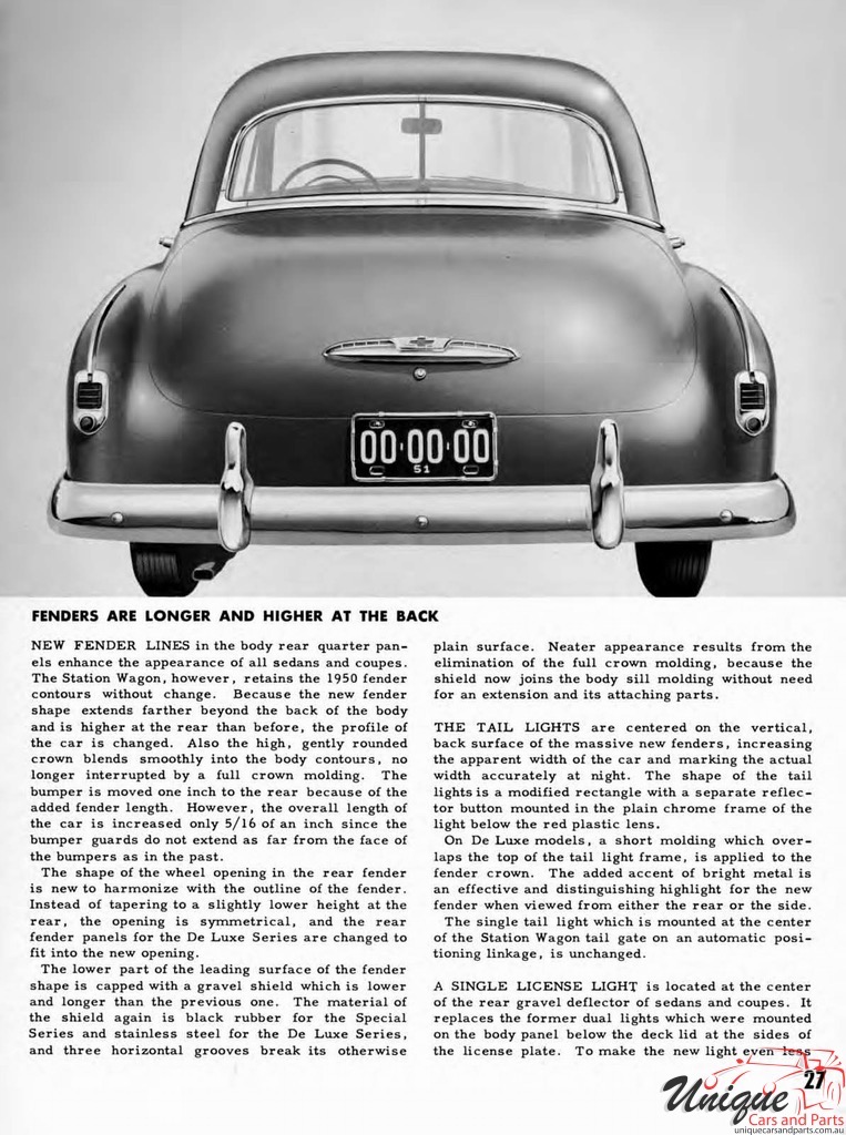1951 Chevrolet Engineering Features Booklet Page 50